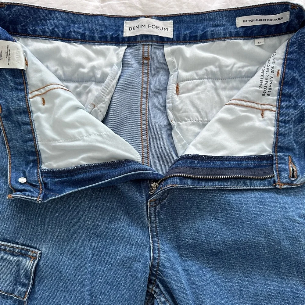 Denim Forum The 90’s Millie Hi Rise Cargo Jean size 31 - Picture 4 of 9